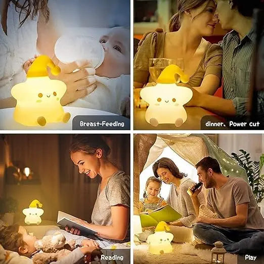 Star Smile Tapping Silicone Lamp Shivay Gifting pitara