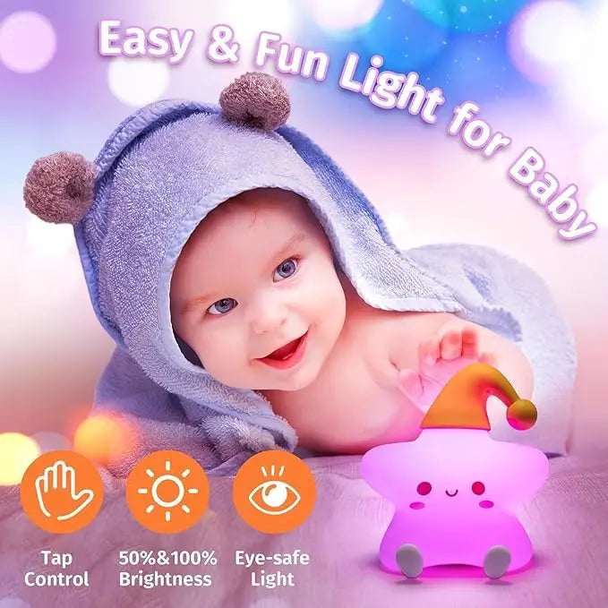 Star Smile Tapping Silicone Lamp Shivay Gifting pitara