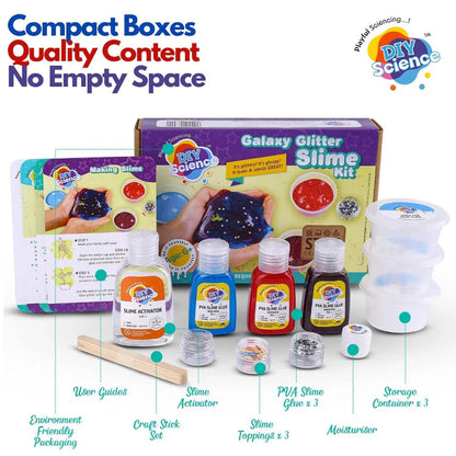Diy Science Galaxy Glitter Slime Kit Shivay Gifting pitara