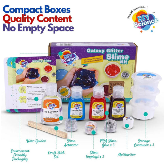 Diy Science Galaxy Glitter Slime Kit Shivay Gifting pitara