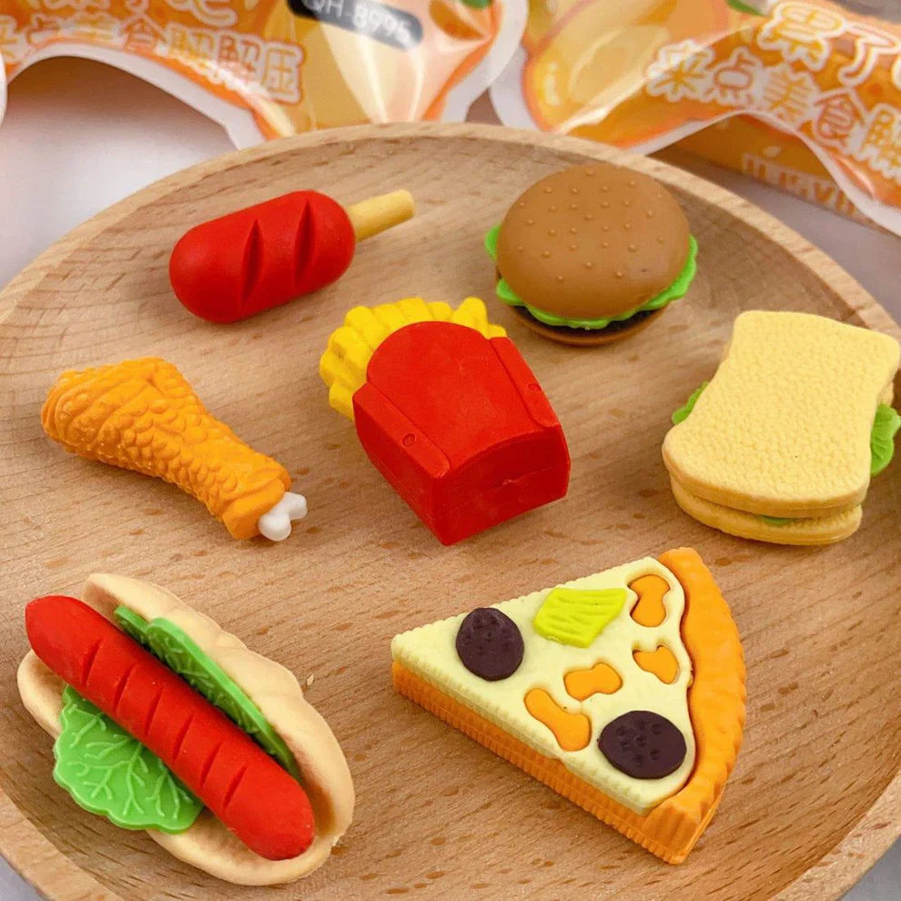Pack of Fast food Erasers Shivay Gifting pitara
