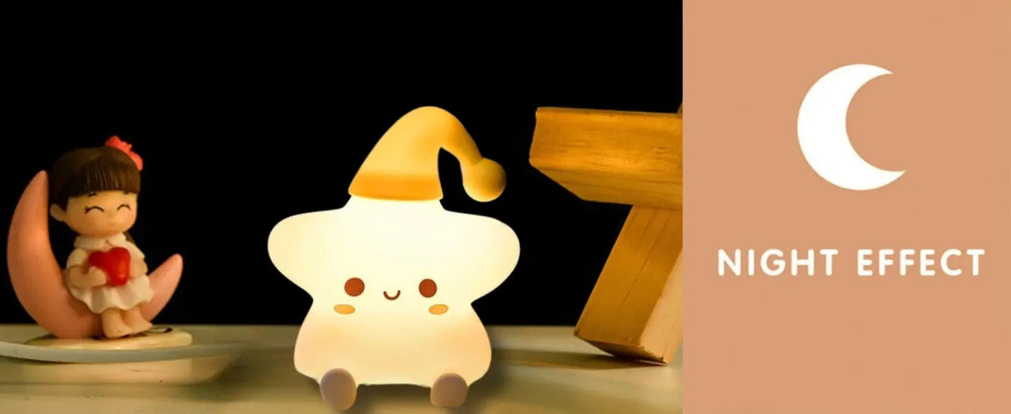 Star Smile Tapping Silicone Lamp Shivay Gifting pitara