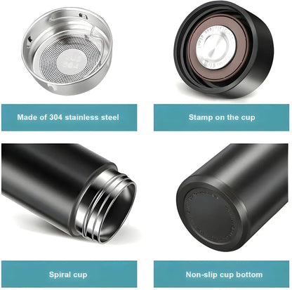 Smart Vacuum Insulated Water Bottle with LED Temperature Shivay Gifting pitara