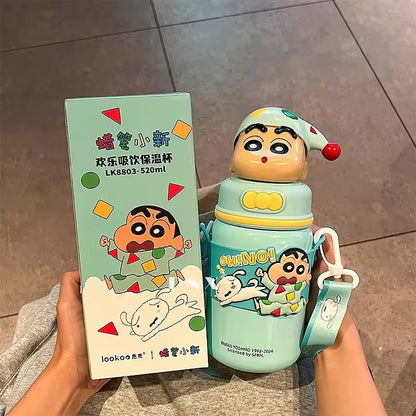 Shinchan 3D Head Premium Insulated Sipper Shivay Gifting pitara