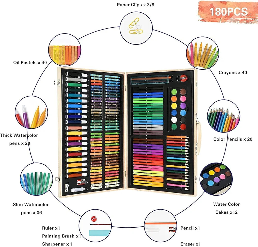 180 Piece Deluxe Painting Drawing Kit Shivay Gifting pitara