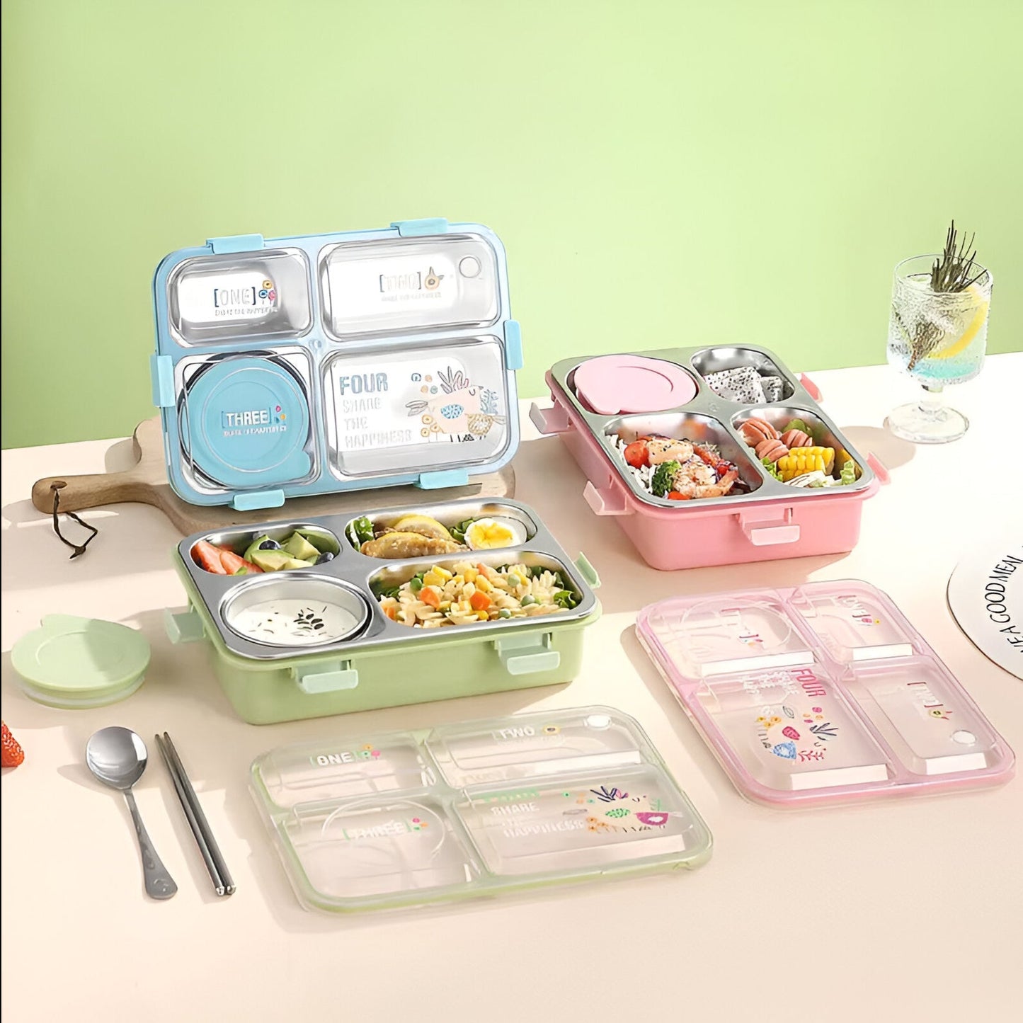 Premium Stainless Steel Leak-Proof Bento Lunch Box Shivay Gifting pitara