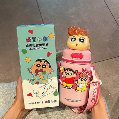 Shinchan 3D Head Premium Insulated Sipper Shivay Gifting pitara