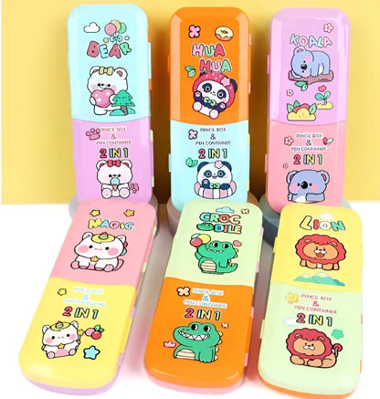 2 in 1 Pencil Box Pen and Pencil Holder Shivay Gifting pitara