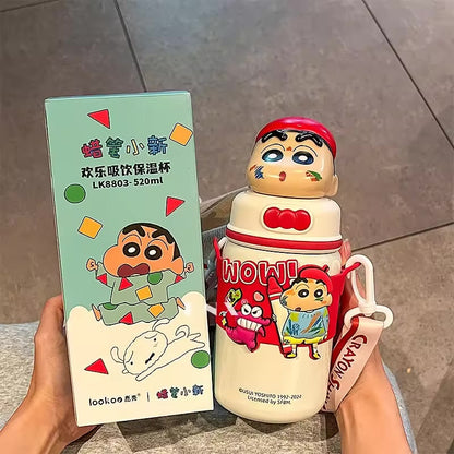Shinchan 3D Head Premium Insulated Sipper Shivay Gifting pitara