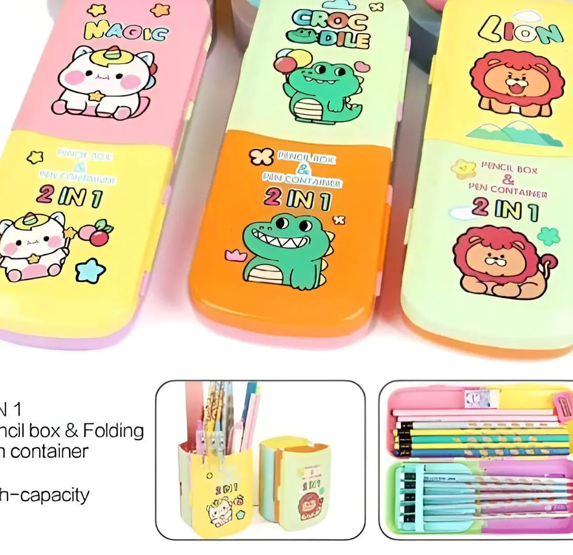 2 in 1 Pencil Box Pen and Pencil Holder Shivay Gifting pitara