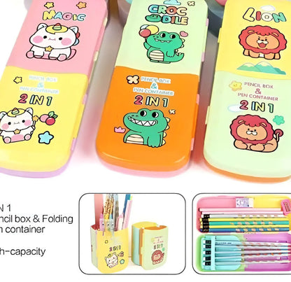 2 in 1 Pencil Box Pen and Pencil Holder Shivay Gifting pitara