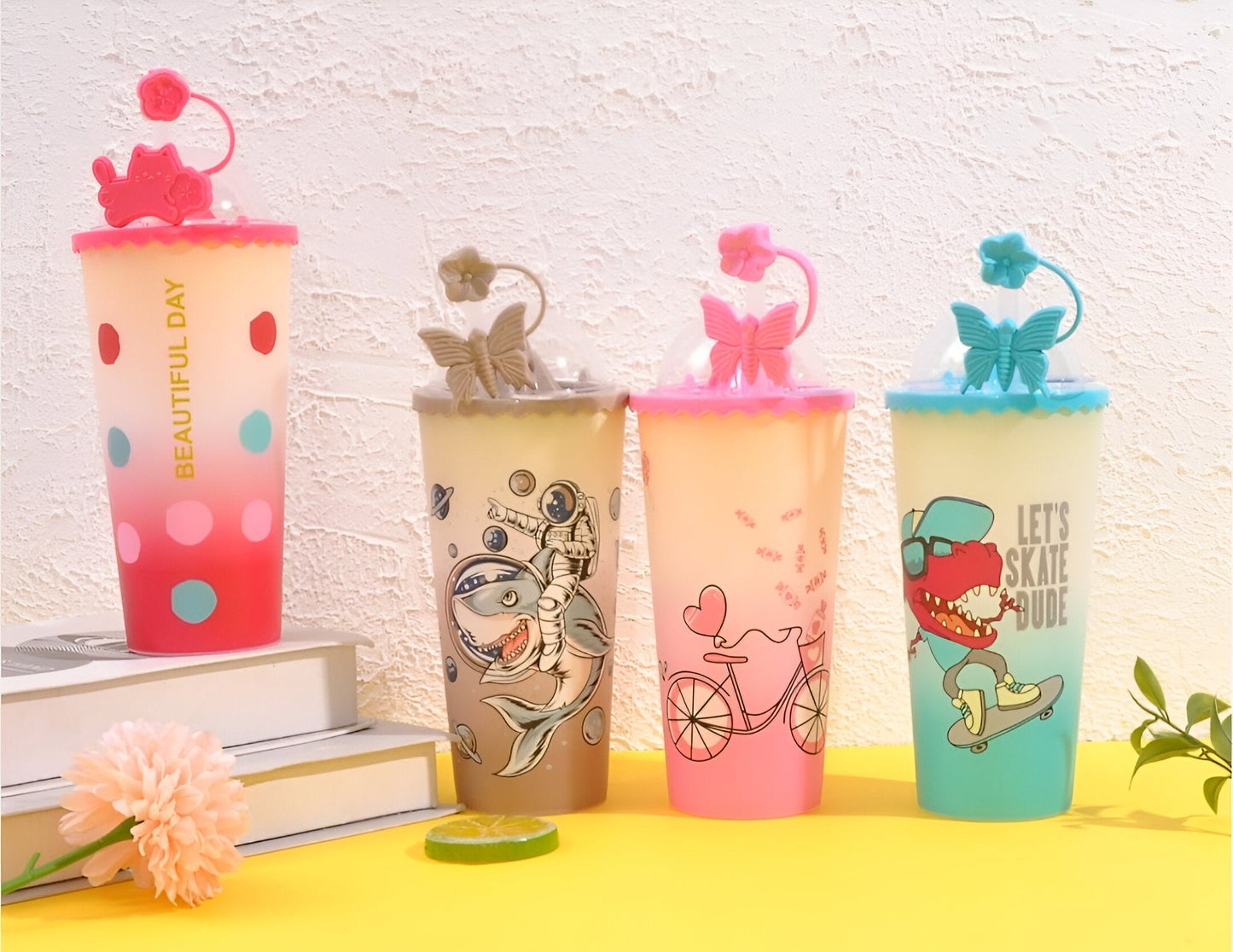 Funky straw tumblers Shivay Gifting pitara