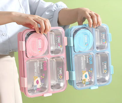 Premium Stainless Steel Leak-Proof Bento Lunch Box Shivay Gifting pitara