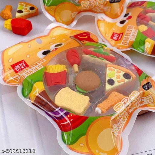 Pack of Fast food Erasers Shivay Gifting pitara