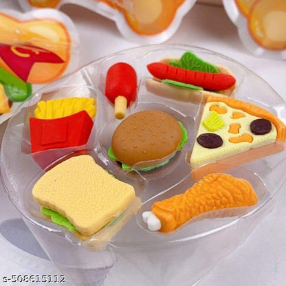 Pack of Fast food Erasers Shivay Gifting pitara
